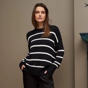 La Ligne Marina Sweater - Black & Cream